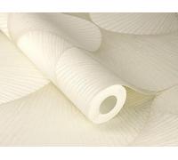 Rasch Art Deco 608229 Papier peint intissé Motif éventails Crème métallisé