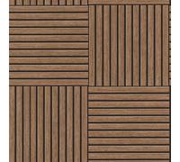 Rasch Collection Factory VI 417180 Tonea Papier peint intissé aspect bois avec panneaux acoustiques marron clair