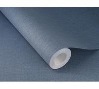 Rasch Color your life 633160 Papier peint uni en intissé Bleu 10,05 m x 0,53 m (L x l)