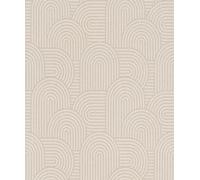 Rasch Color your life 634150 Papier peint intissé avec motif géométrique avec d'innombrables feuilles beige de la collection Color your life 10,05 m x 0,53 m (L x l)