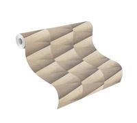 Rasch Composition 554649 Papier peint intissé Effet 3D 0.53 x 10.05 m Brun