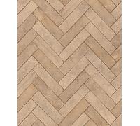 Rasch Factory V 499131 Papier peint intissé Marron et beige avec motif chevrons et aspect pierre