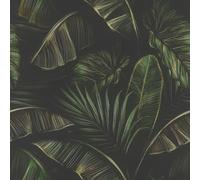 Rasch home style 286588 Papier peint en papier peint foncé avec grandes feuilles de palmier vert jungle 10,05 m x 0,53 m