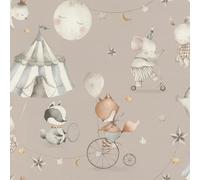Rasch Kids World 301939 Papier peint intissé pour enfant Motif cirque Bleu