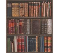 Papier peint - Rasch - Livres de bibliothèque - Marron - 53cm - Uni - A coller