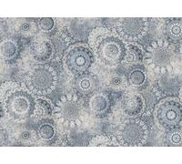 Rasch Magicwalls 363029 Papier peint photo non tissé avec cercles floraux en bleu clair, gris et blanc, 2,65 x 3,71 m (L x l)