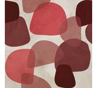 Rasch Magicwalls 363869 Papier peint photo non tissé, aux formes organiques, rouge, 2,65 x 2,65 m (L x l)