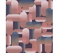 Rasch Magicwalls 364064 Papier peint photo en intissé avec ovales roses et bleus de la collection Magicwalls, 3,00 x 2,65 m (L x l)