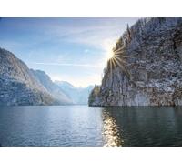 Rasch Magicwalls 364644 Papier peint photo non tissé, motif montagnes et mer, bleu et gris, 2,65 x 3,71 m (L x l)