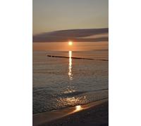 Rasch Magicwalls 364682 - Papier peint photo non tissé - Motif coucher de soleil et mer - Bleu et orange - 2,65 x 1,59 m (L x l)