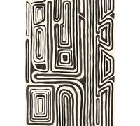 Rasch Onzself 557893 Papier peint photo non tissé avec motif style africain en noir et blanc, 2,80 m x 2,00 m (L x l)