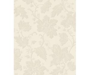Rasch paperhangings Trianon XIII 570434 Papier peint non tissé Motif botanique Blanc 10,05 x 0,53 m