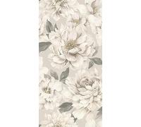 Rasch Papier peint 201352 - Avec fleurs en gris clair et beige délicat, papier peint floral - 10,05 x 0,53 m (L x l)