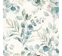Rasch Papier peint 300215 - Papier peint intissé clair avec eucalyptus et plantes vertes à l'aspect aquarelle