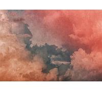 Rasch Papier peint 363173 - Papier peint photo non tissé avec nuages et ciel en rouge et bleu - 2,65 m x 3,71 m (L x l)