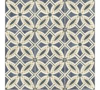 Rasch Papier peint 410235 - Papier peint intissé à motifs avec aspect carrelage bleu et beige de la collection Beachhouse