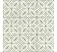Rasch Papier peint 410242 - Papier peint intissé à motifs aspect carrelage gris et vert pâle de la collection Beachhouse