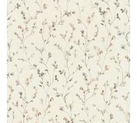 Rasch Papier peint 486131 - Papier peint intissé clair avec petites fleurs beige et taupe aspect aquarelle de la collection Country Charme