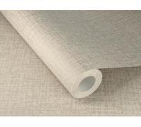 Rasch Papier peint 653724 - Papier peint intissé clair avec structure textile et aspect lin - Greige de la collection Welcome Home