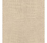 Rasch Papier peint 751345 - Papier peint non tissé avec aspect cuir crocodile beige de la collection African Queen III