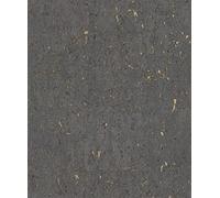 Rasch Papier peint intissé anthracite doré 538359 - Design industriel de la collection Curiosity - 10,05 m x 0,53 m (L x l)