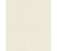 Rasch Papier peint intissé aspect lin « Poetry II » - Papier peint en vinyle structuré uni en blanc crème pour une ambiance de vie confortable - Robuste et lavable - 10,05 m x 0,53 m