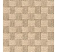 Rasch Papier peint intissé aspect tressé - Papier peint en vinyle 3D carrés beige pour une ambiance de vie maritime - Robuste et lavable - 10,05 m x 0,53 m