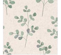 Rasch Selection 508437 Papier peint intissé avec feuilles beiges et vertes 10,05 x 0,53 m (L x l)