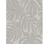 Rasch Papier peint intissé gris avec feuilles de palmier, feuilles, motif végétal 653137
