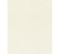 Rasch Papier peint non tissé à motif rayé - Papier peint en vinyle structuré uni en blanc crème pour une ambiance vivante - Robuste et lavable - 10,05 m x 0,53 m