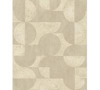 Rasch Papier peint non tissé avec cercles et lignes de la collection Concrete 521337 10,05 m x 0,53 m