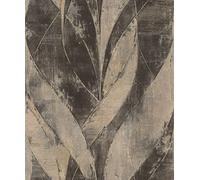 Rasch Papier peint non tissé avec motif graphique noir et doré de la collection Concrete - 10,05 x 0,53 m