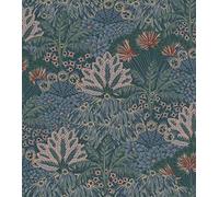 Vert Multi Palmiers Peint Rasch 711332 10m Rouleau Exotique Feuille Imprimé