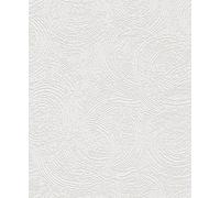 Rasch Papier peint non tissé « Wallton » - Papier peint structuré uni en blanc pour une ambiance maritime - Facile à tapisser et à peindre - 10,05 m x 0,53 m