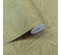 Rasch Papier Peint Vinyle Texturé Géométrique Boho Vert 571288 Décor Moderne