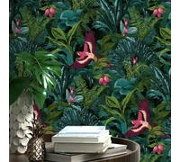 Portefeuille XII Tropical Forêt Papier Peint Rasch 214727 Vert / Multi Feuilles