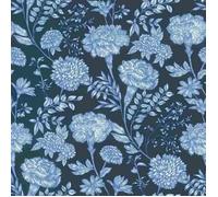 Rasch Symphony 865004 Papier peint intissé Motif fleurs bleues 10,05 x 0,53 m (L x l)