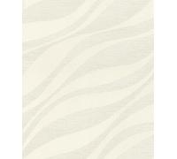Rasch Sky Lounge 608014 Papier peint intissé Blanc crème avec vagues et effet changeant