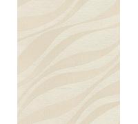 Rasch Sky Lounge 608038 Papier peint intissé Beige avec vagues et effet changeant