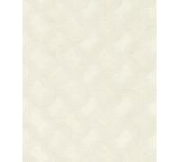 Rasch Sky Lounge 608120 Papier peint non tissé uni Blanc crème avec motif graphique et effet métallique changeant