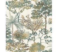 Papier peint vinyle expansé intissé Rasch arbres vert l.53 x H.1005 cm