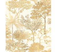 Rasch Symphony 867336 Papier peint intissé avec différents arbres en jaune, marron et blanc, 10,05 x 0,53 m (L x l)