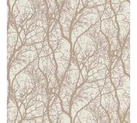Lot de 4 rouleaux Papier Peint Intissé RASCH 633245 Branches Dorées NEUF (21m²)
