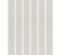 Rasch WTD 467048 Papier peint intissé rayé Gris/blanc crème 10,05 x 0,53 m