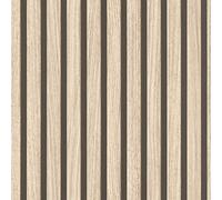 Rasch WTD 499315 Papier peint non tissé Beige effet bois avec panneaux 3D au look moderne Skandi mur à lamelles de la collection Factory V
