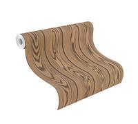 Rasch WTD 499520 Papier peint non tissé Marron effet bois, chêne, grain de bois, moulures, structure