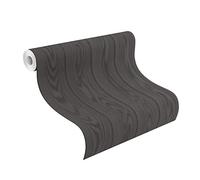 Rasch WTD 499544 Papier peint intissé Noir Aspect bois, Grain du bois, moulures, structure