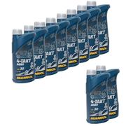 Rase Tondeuse Huile 10x 1 Litre Mannol 4-Takt Agro SAE 30 pour à Gazon Moteur