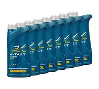 Rase Tondeuse Huile 8x 1 Litre Mannol 4-Takt Agro SAE 30 pour à Gazon Moteur