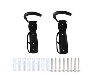 RASENFREUND® Lot de 2 supports muraux pour vélo - Noir - Avec matériel de montage